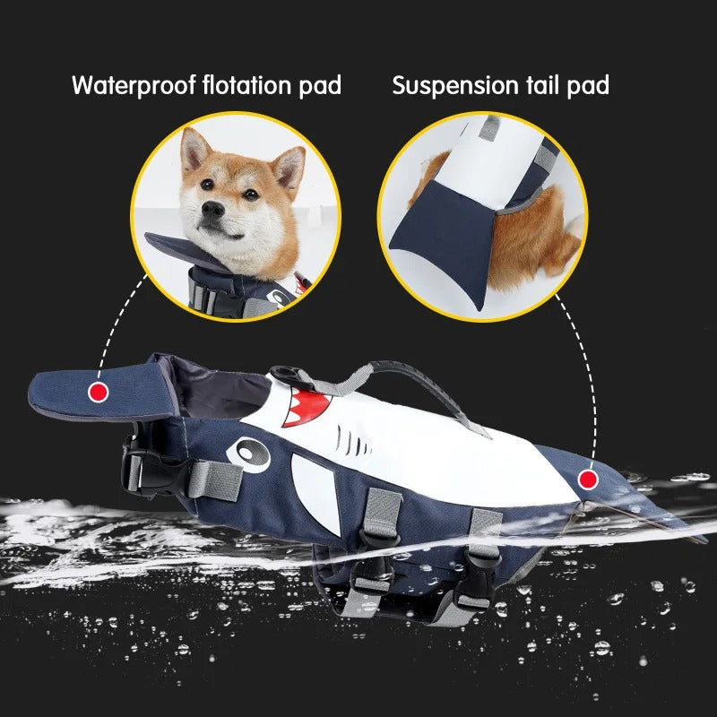 🔥 Shark Attack Dog Life Vest! Summer Swim Safety⚡Adjustable Safety Lock🐾S/M/L Size【TikTok's #1 Dog Swim Gear】 🔥 Shark Attack Dog Life Vest! Summer Swim Safety⚡Adjustable Safety Lock🐾S/M/L Size【TikTok's #1 Dog Swim Gear】